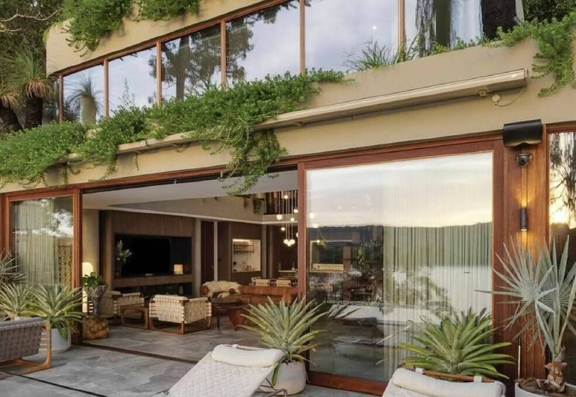 Hanging gardens cascade on the exterior of the home. Picture Instagram