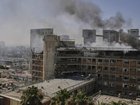 The Soroka hospital complex in Beersheba, Israel, was targeted by Iran air strikes. (AP PHOTO)
