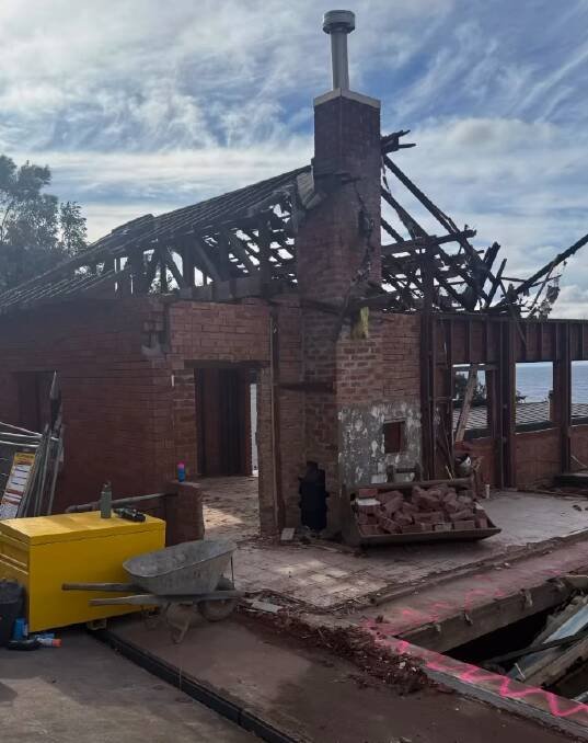 Earlier this week, Hutton shared another video, this time documenting the site establishment, asbestos removal and house demolition. Picture: Instagram
