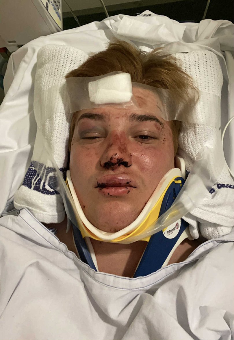 Jack, receiving treatment in hospital.
