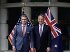 Richard Marles will attend the NATO meeting next week instead of PM Albanese. Marles is pictured (right) next to US Defence Secretary Peter Hegseth (left).