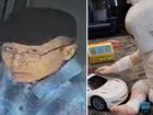 Police are intensifying their hunt for a Chinese national (left) who allegedly threw scalding hot water on baby Luka in Brisbane (right).