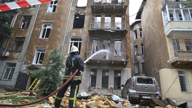 A barrage of over 20 drones injured almost two dozen civilians in Odesa and Kharkiv, Ukraine says.