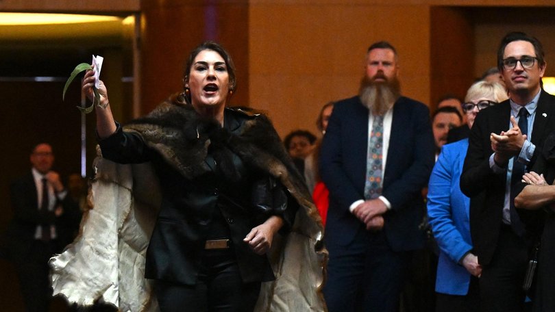 Senator Thorpe made international headlines after disrupting a speech from King Charles III at Parliament House in Canberra on October 21. Picture: NewsWire / POOL / Lukas Coch