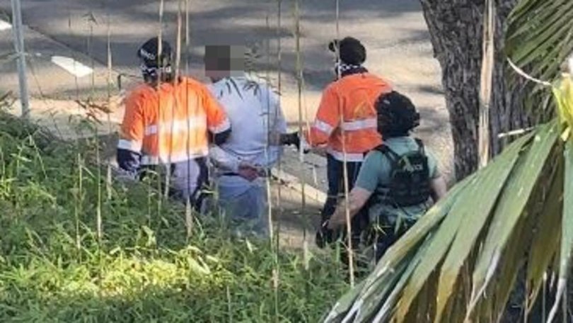 Wild footage has shown undercover AFP officers raiding a multimillion-dollar home in one of Sydney’s most exclusive suburbs, with some dressed as tradies.