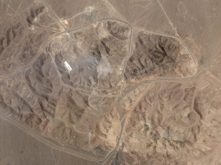 Analysts say the satellite image shows damage to the Fordo underground nuclear site, in Iran. (AP PHOTO)