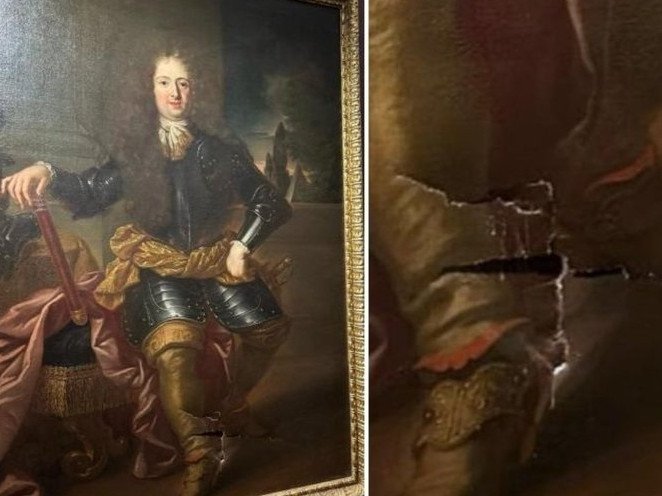 The painting was damaged by the selfie-taking tourist and Italians are outraged.
