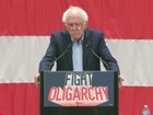 Footage shows Bernie Sanders learning of American strikes live on stage.