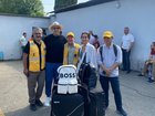 Images taken on Saturday 21 June.
Australian officials, including Australia’s Ambassador to Iran, Ian McConville, providing consular assistance at the Iran-Azerbaijan border crossing over the weekend. 
