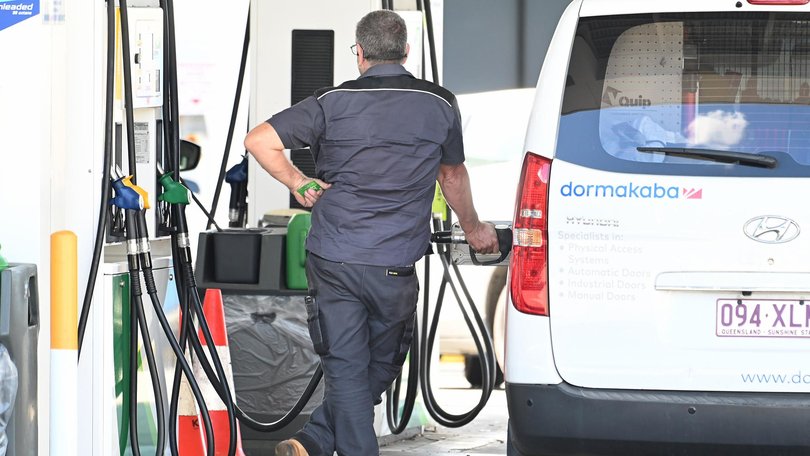 Aussie motorists are being told that now is a good time to fuel up. Picture: NewsWire / John Gass