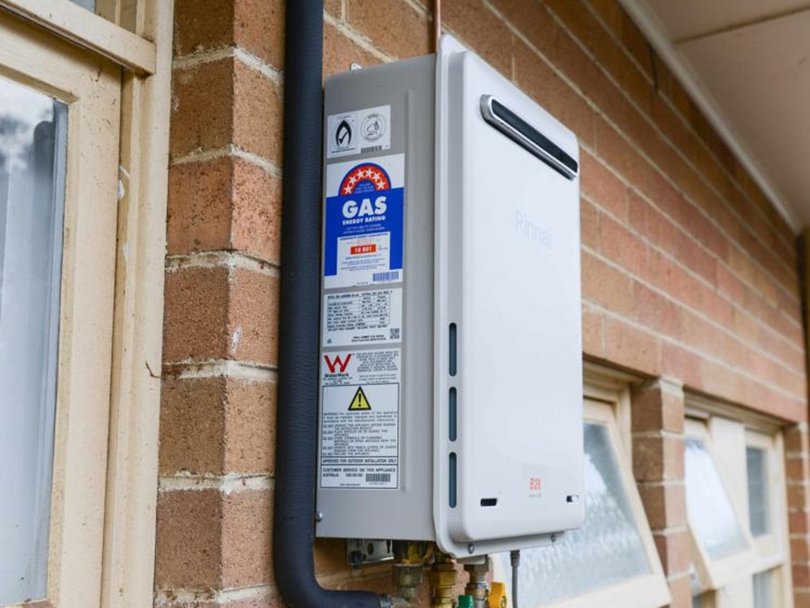 Gas hot water systems are not yet part of the ban. Picture: NewsWire / Brenton Edwards