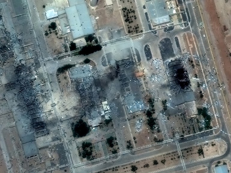 Maxar satellite imagery provides a second close-up view of the Isfahan nuclear facility showing severe damage after the airstrikes. Multiple buildings are visibly damaged or destroyed.  