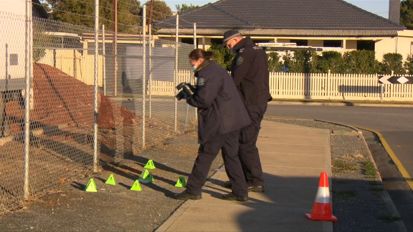 Police at the scene.