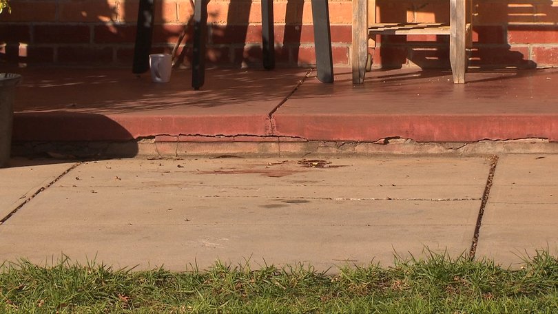 Blood at the property of the Good Samaritan who helped the man.