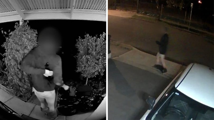 The man was seen on camera walking around the neighbourhood, knocking on doors and yelling for help.