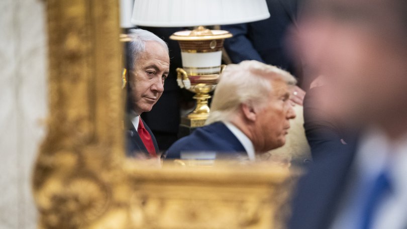 Israeli Prime Minister Benjamin Netanyahu meets with President Donald Trump in the Oval Office on April 7.