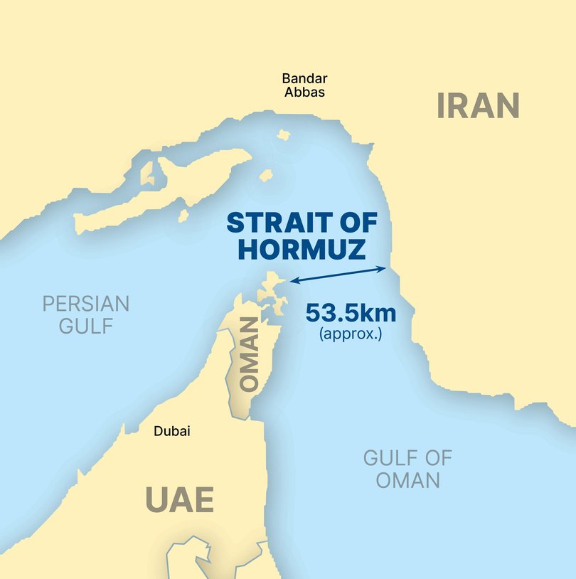 The Strait of Hormuz.