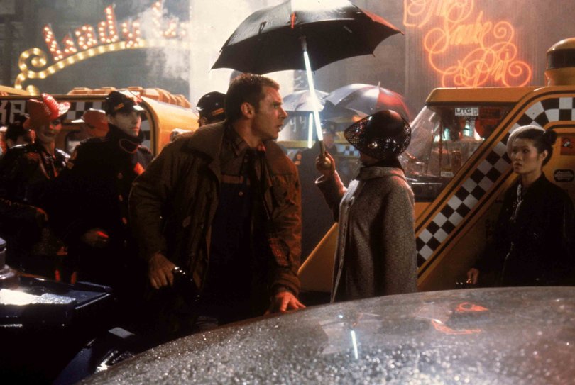 Ridley Scott's Blade Runner, with Harrison Ford.