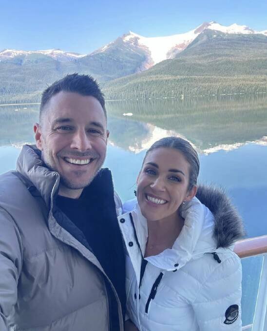 Lee Elliot and Georgia Love on a trip to Alaska last year. Picture Instagram