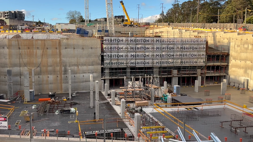 The Meriton worksite was evacuated as a precaution after a crane appeared unstable.