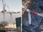 A busy Sydney road was closed after a crane was deemed at risk of falling.
