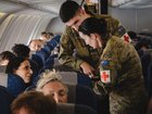 ADF medial personnel check on Australians aboard a RAAF plane out of Tel Aviv this week.
