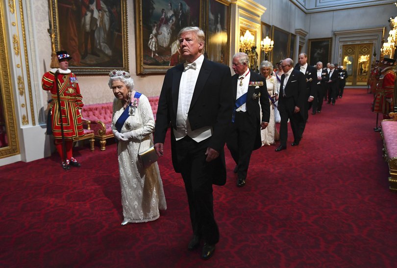 Donald Trump with Queen Elizabeth II during his last State visit in 2019.