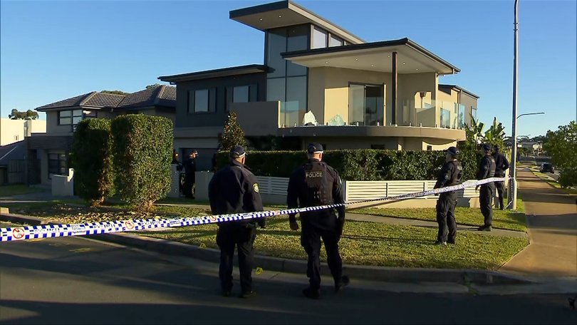 A home in Sydney’s northwest was peppered with bullets.