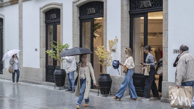 Muted colours give an air of environmental friendliness at this Zara store.