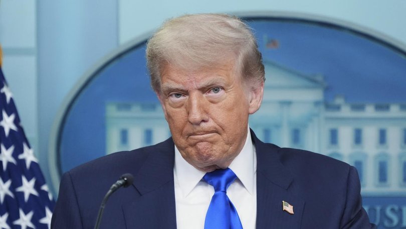 US President Donald Trump says his July 9 trade deadline is not a fixed date, telling reporters that it could be sooner or later than that date. (AP PHOTO)