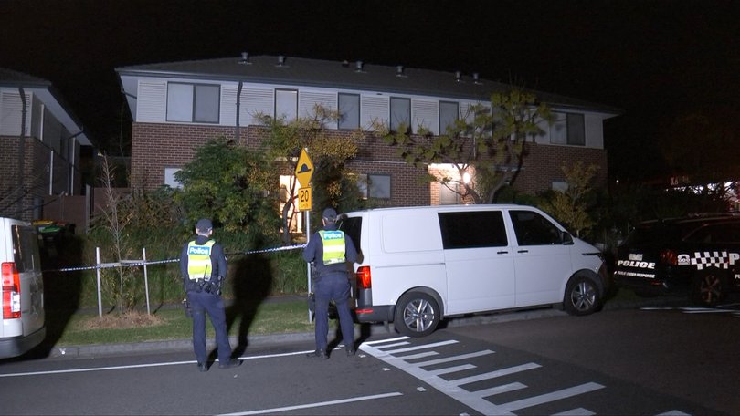 Police outside the Westmeadows home.