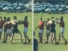 Brendan Fevola was in a fiery melee during a local clash in South Australia. 