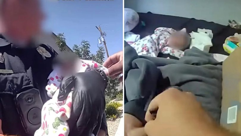The newborn baby was left alone for several days after their mother died.