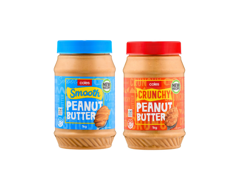 Coles Smooth Peanut Butter 1kg and Coles Crunchy Peanut Butter 1kg sold between May 1 and June 30 are recalled.