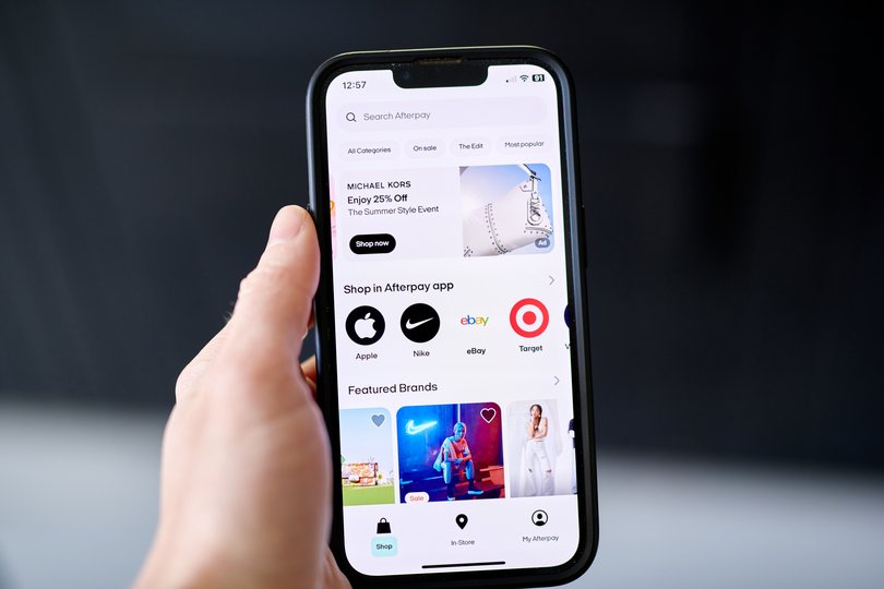 The AfterPay app on a smartphone.