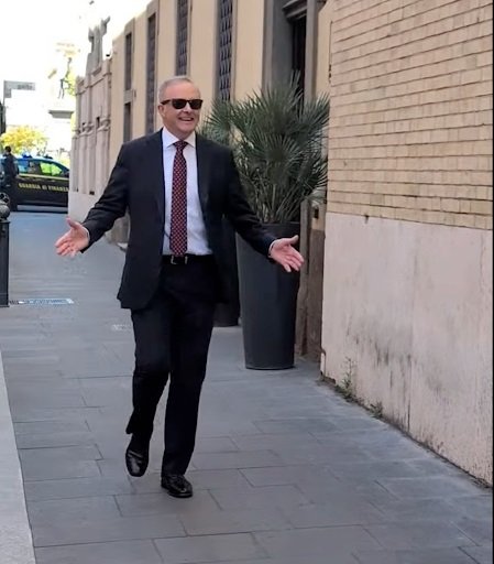 Anthony Albanese in Rome.