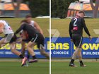 Jordan De Goey was concussed in an incident with Brayden Maynard. 