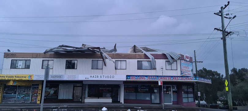 Several shops in Long Jetty have been damaged.