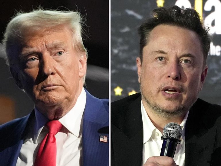 The public feud has returned as Elon Musk renews his criticism of a spending bill, prompting US President Donald Trump to fire up. (AP PHOTO)