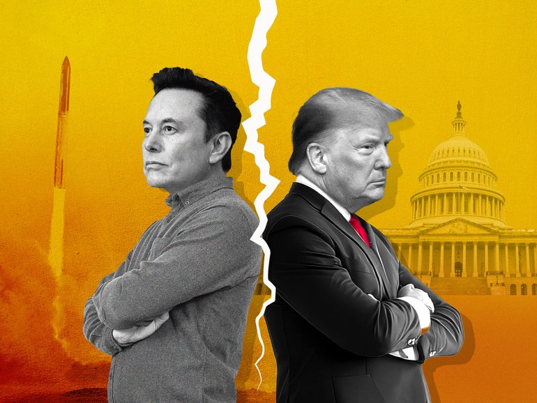 THE WASHINGTON POST: The US President says he will ‘take a look’ at deporting the Tesla boss saying DOGE may have to take him out. 