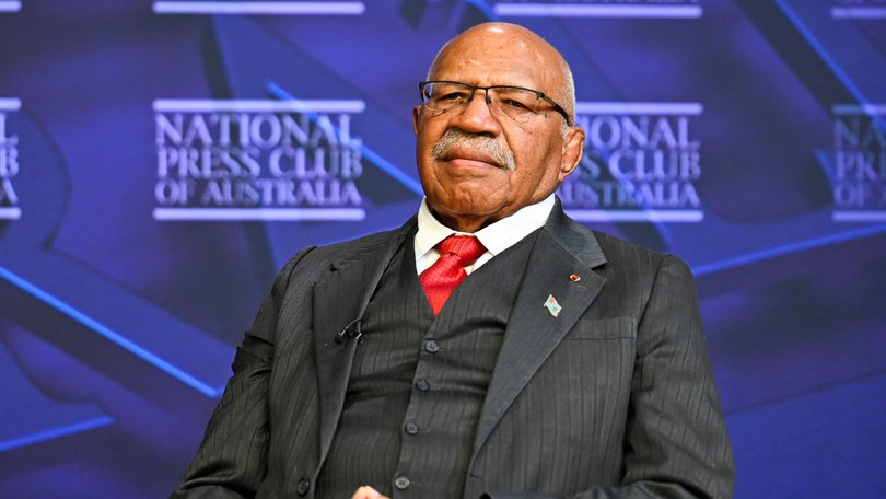 The Fijian prime minister told Australia’s National Press Club he was concerned about tensions in the region.