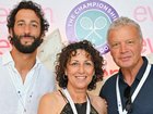 Daniel Ricciardo with parents Grace and Joe at Wimbledon on his 36th birthday.