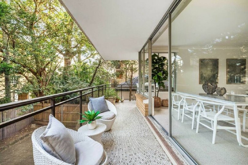 The balcony.