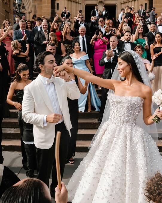 Jad and his wife Sarah wed in a lavish ceremony at Sydney's St. Mary's Cathedral in February. Picture Facebook