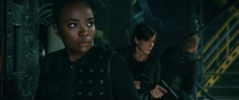 KiKi Layne and Charlize Theron in The Old Guard 2.