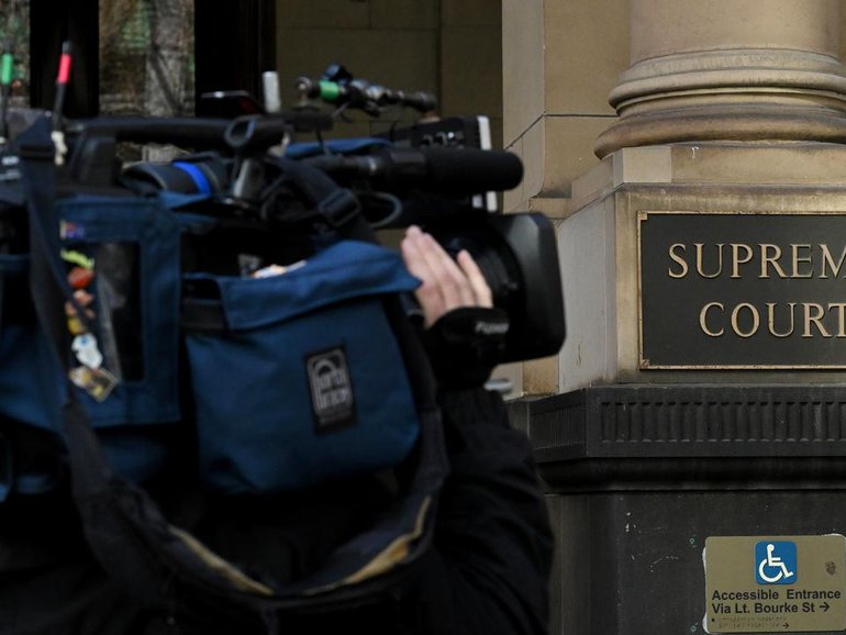 A man who murdered his father fabricated a preposterous self-defence story, a judge said. (James Ross/AAP PHOTOS)