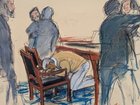 After hearing the veridict, Combs fell to his knees and leaned over his chair in prayer. 