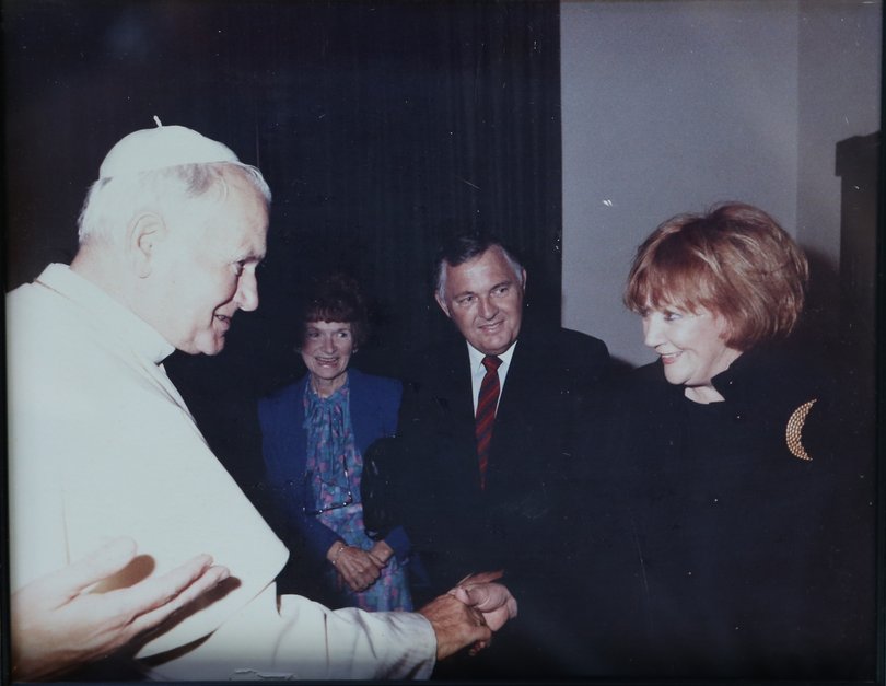 Eileen Bond and husband Alan with Pope John Paul II.