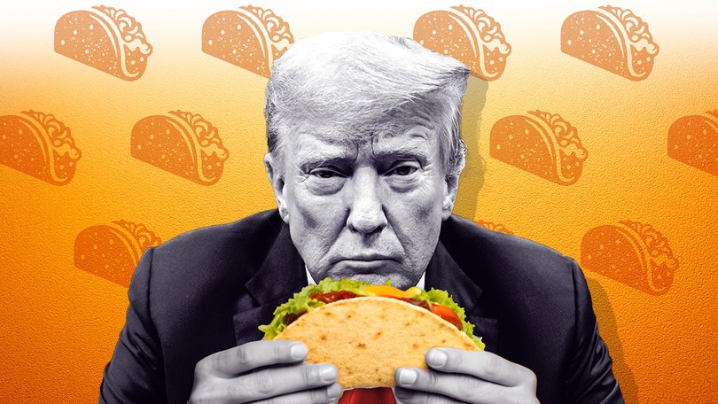 Donald Trump has earned the nickname TACO — Trump Always Chickens Out — among some on Wall Street.