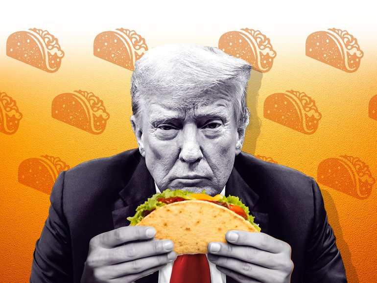 Donald Trump has earned the nickname TACO — Trump Always Chickens Out — among some on Wall Street. 